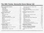 2003 pontiac bonneville owner's manual