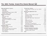 2003 pontiac grand prix owner's manual