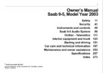 2003 saab 9 5 owner's manual