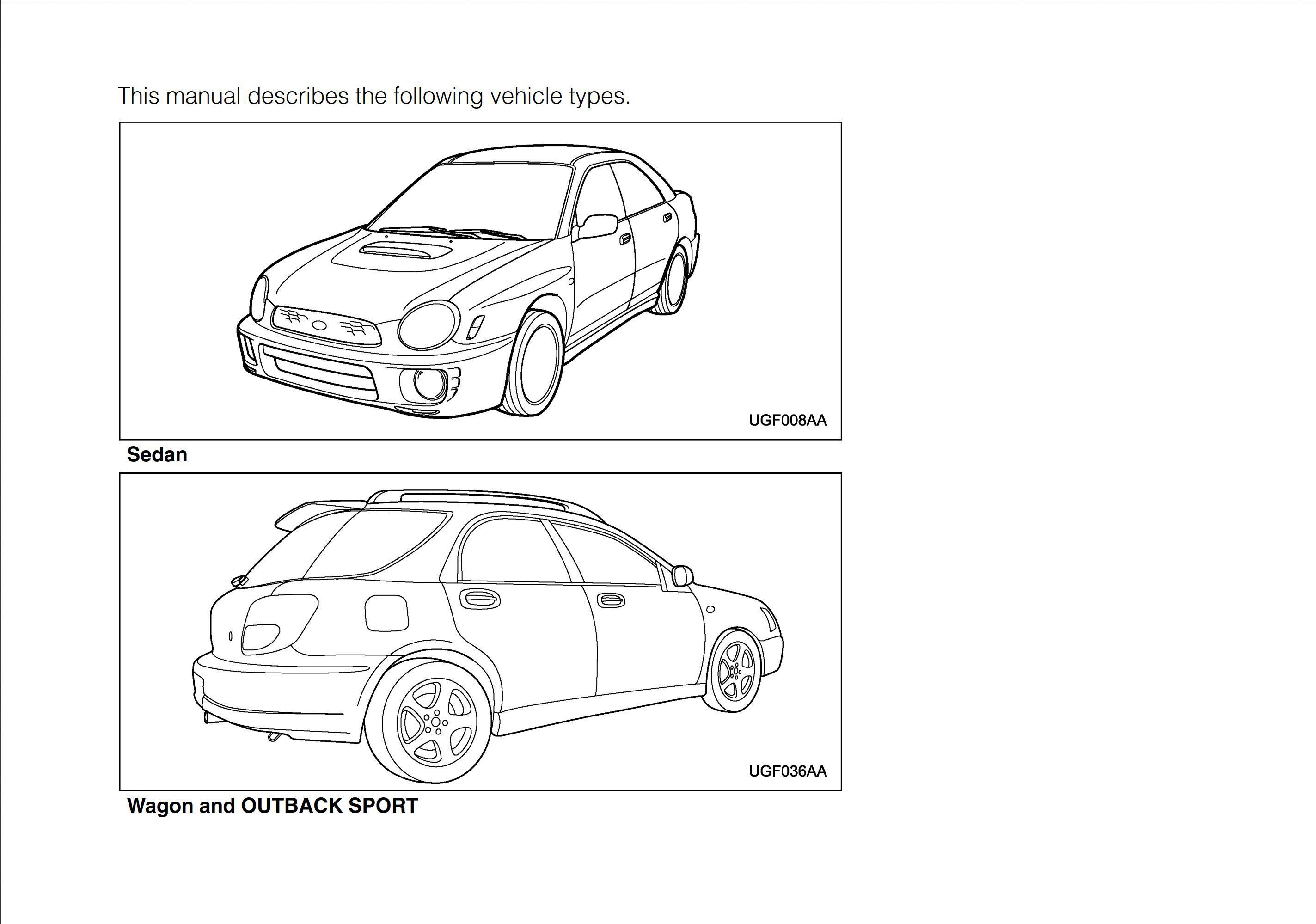 2003 subaru impreza owner's manual