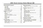 2004 buick century owner's manual