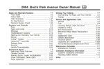 2004 buick park avenue owner's manual