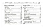 2004 cadillac escalade owner's manual