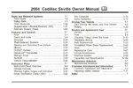 2004 cadillac seville owner's manual