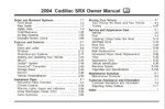 2004 cadillac srx owner's manual