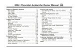 2004 chevrolet avalanche owner's manual