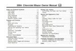 2004 chevrolet blazer owner's manual