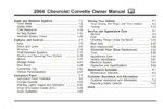 2004 chevrolet corvette owner's manual