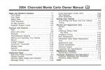 2004 chevrolet monte carlo owner's manual