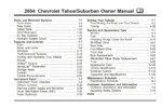 2004 chevrolet suburban owner's manual