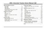 2004 chevrolet tracker owner's manual