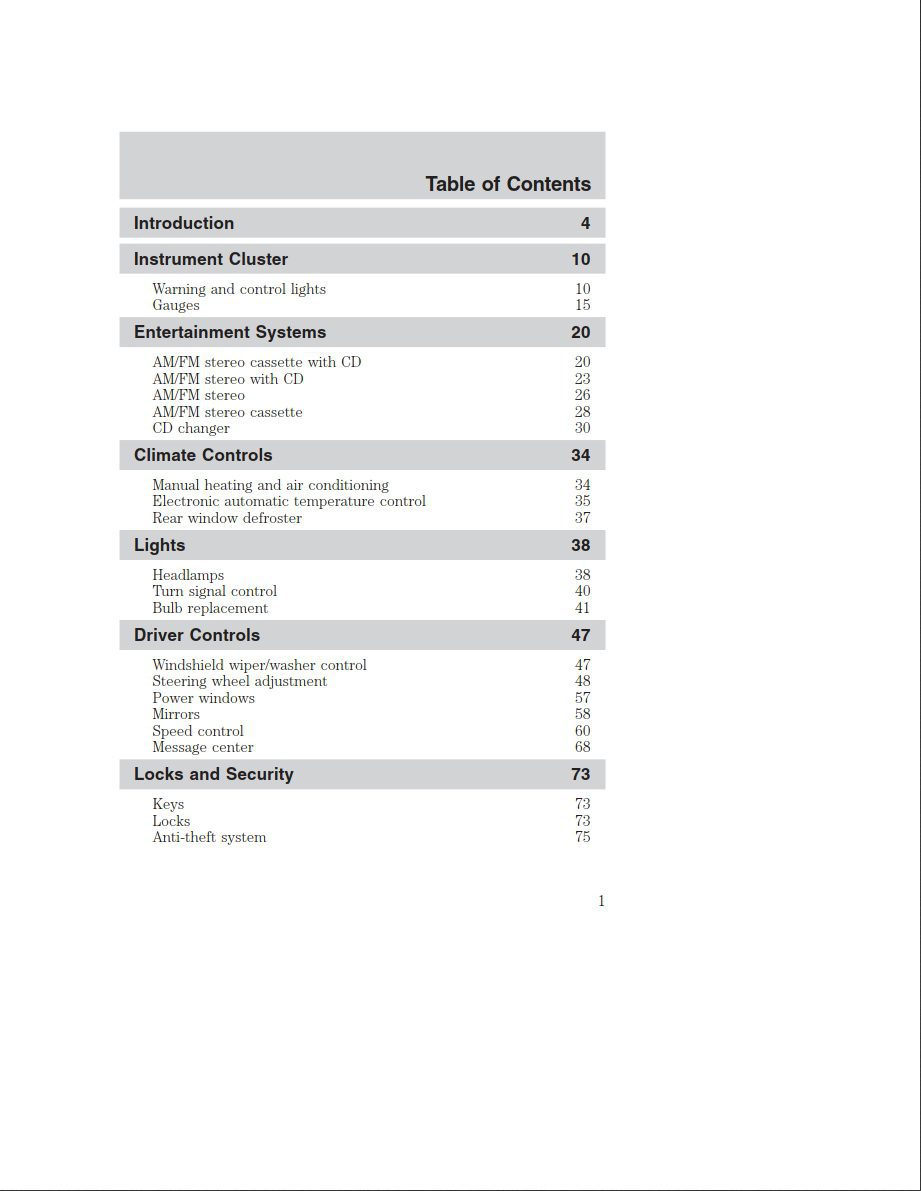 2004 ford crown victoria owner's manual