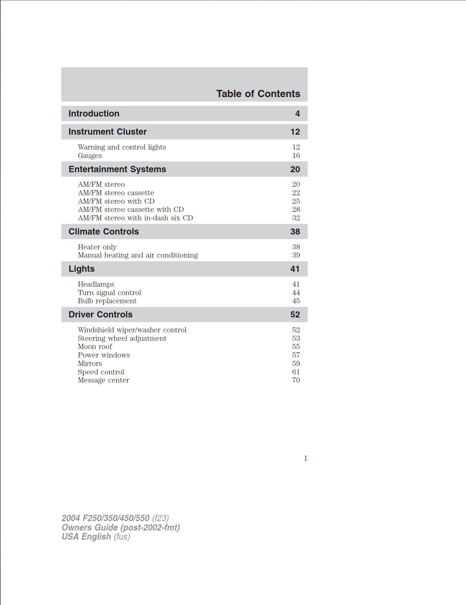 2004 ford f250 owner's manual