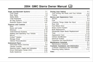 2004 gmc sierra owner's manual