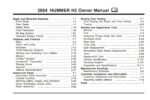 2004 hummer h2 owner's manual