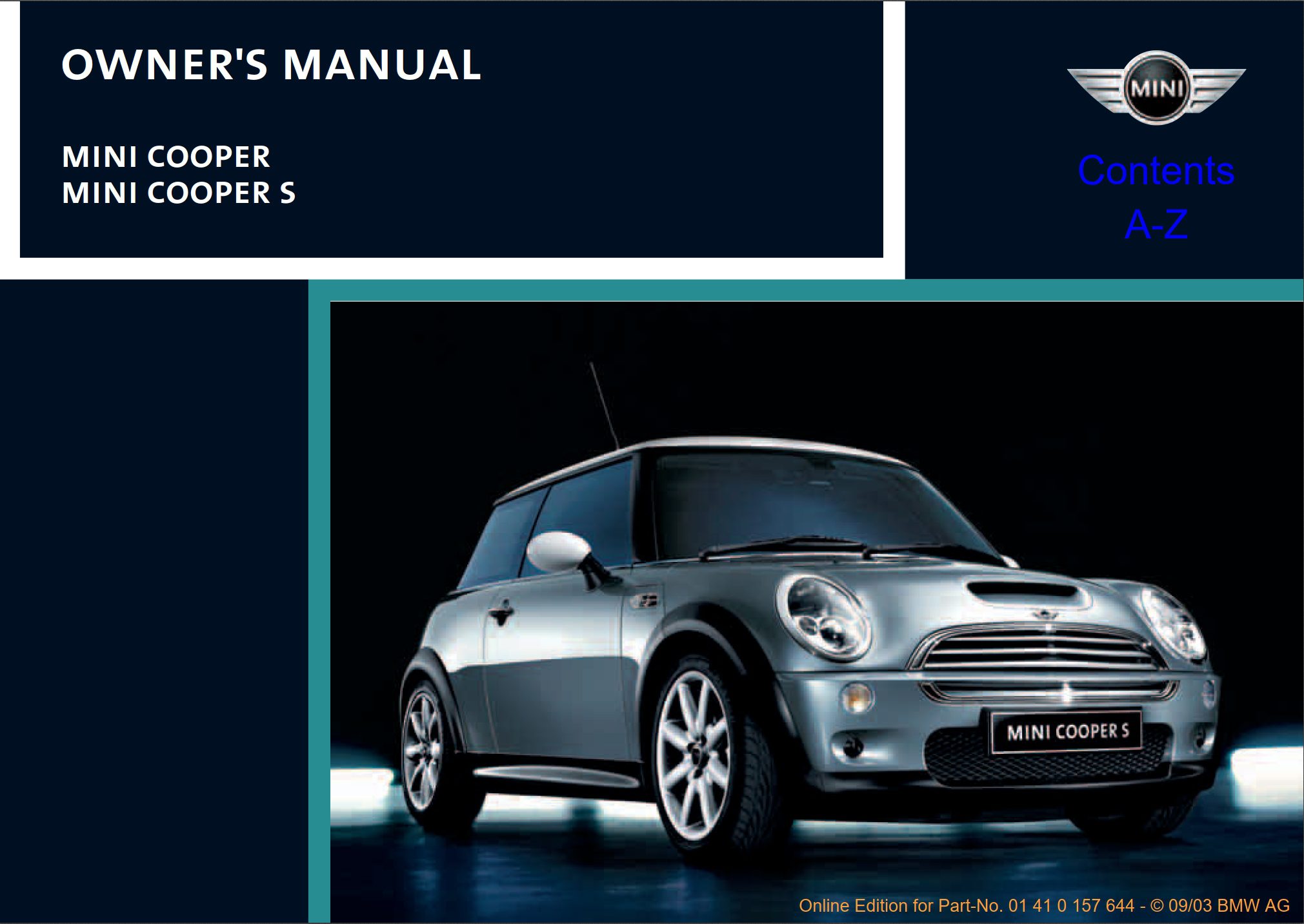 2004 mini cooper owner's manual