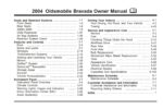 2004 oldsmobile bravada owner's manual