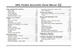 2004 pontiac bonneville owner's manual