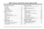 2004 pontiac grand prix owner's manual