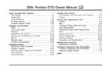 2004 pontiac gto owner's manual