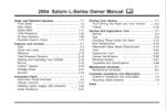 2004 saturn l series owner's manual