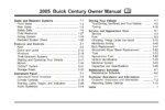 2005 buick century owner's manual