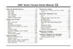 2005 buick terraza owner's manual