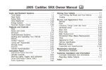 2005 cadillac srx owner's manual