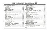 2005 cadillac xlr owner's manual