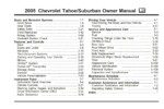 2005 chevrolet suburban owner's manual