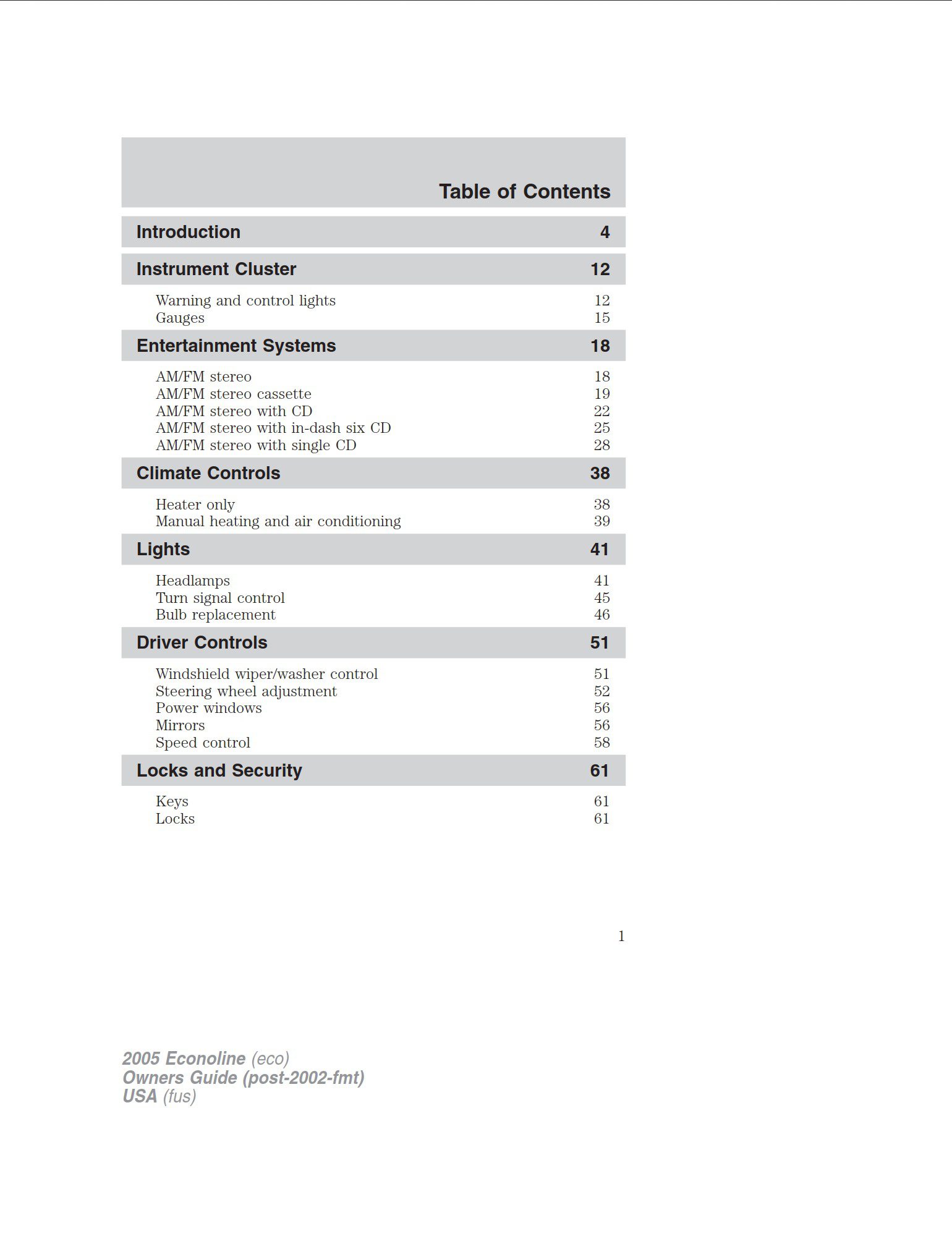 2005 ford e350 owner's manual