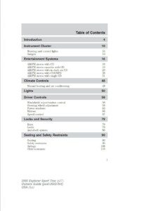 2005 ford explorer sport trac owner's manual