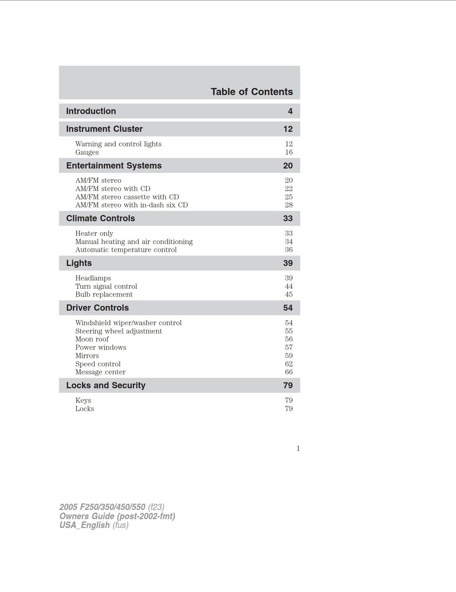 2005 ford f250 owner's manual