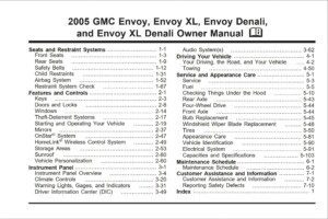 2005 gmc envoy owner's manual