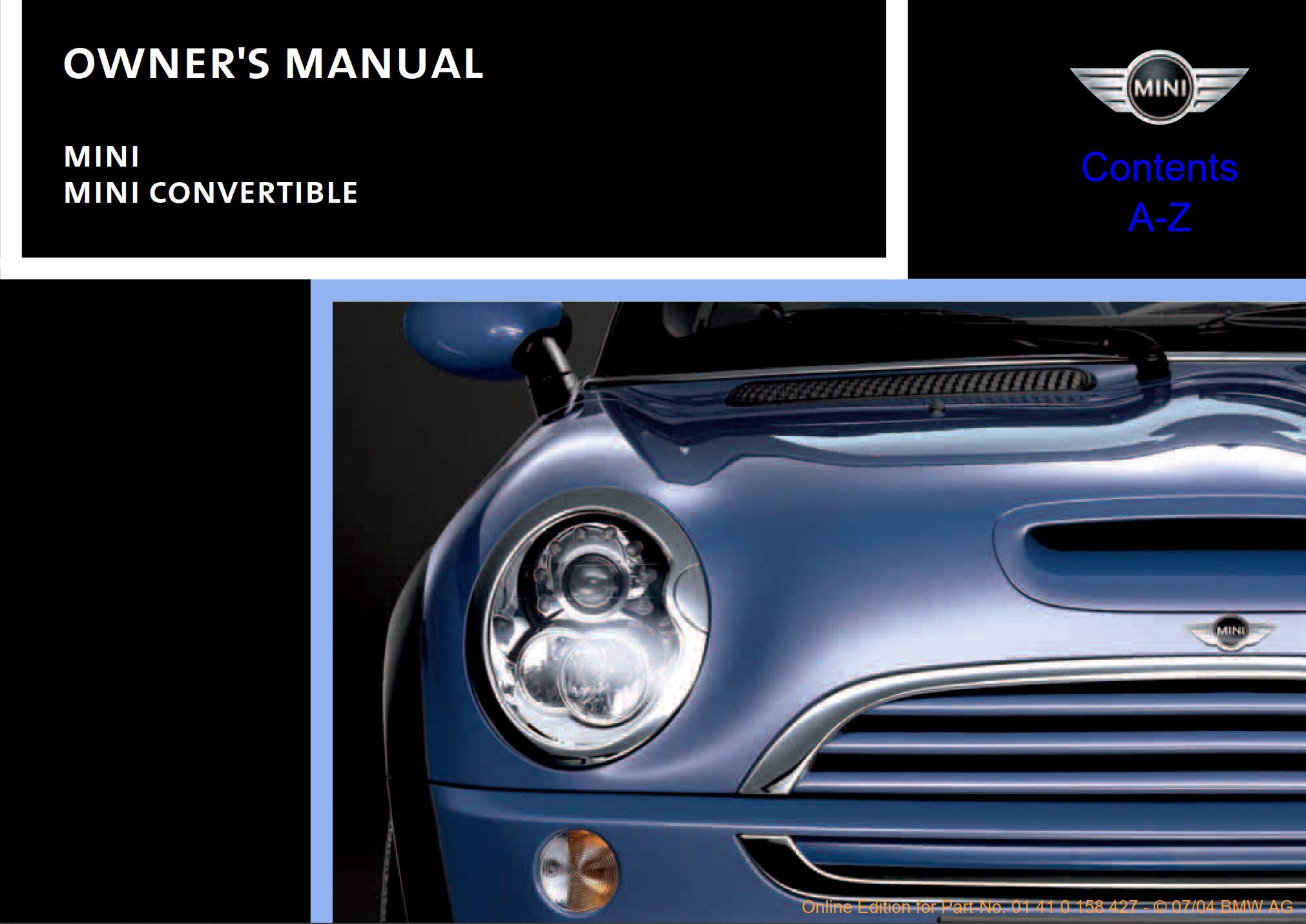 2005 mini cooper owner's manual