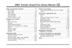 2005 pontiac grand prix owner's manual