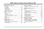 2005 saturn l series owner's manual