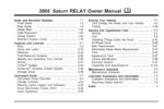 2005 saturn relay owner's manual