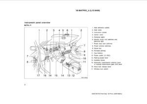 2005 toyota matrix owner's manual