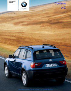 2006 bmw x3 owner's manual