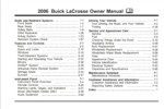 2006 buick lacrosse owner's manual