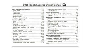 2006 buick lucerne owner's manual