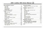 2006 cadillac srx owner's manual