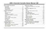 2006 chevrolet corvette owner's manual