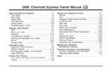 2006 chevrolet express owner's manual