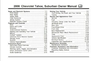 2006 chevrolet suburban owner's manual