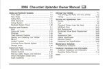 2006 chevrolet uplander owner's manual