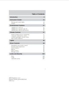 2006 ford explorer owner's manual