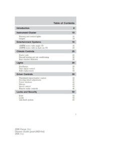 2006 ford focus owner's manual