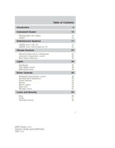 2006 ford fusion owner's manual